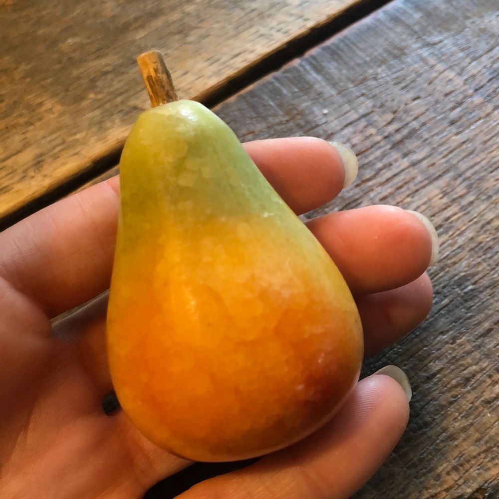 Collectible Alabaster Pear antique decor